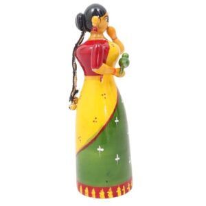 Etikoppaka Parrot Lady Showpiece Toy - 6 inch