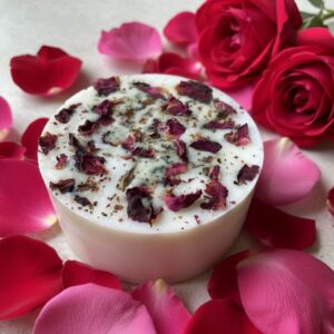 Organic Herbal Rose Soap with Cow Butter (Desi Ghee) | Handmade Natural Bathing Bar for Soft & Glowing Skin (125gm)