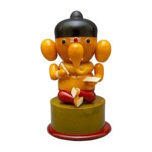 Handicrafts Etikoppaka Kid Vidya Ganesh Toy - Handcrafted Traditional Decor and Gift(Multicolor, 2.5 x 2.5 x 6 Inches)