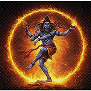 Nataraja Shiva Cosmic Dance – Premium Sugar UV / Sparkle Texture Print