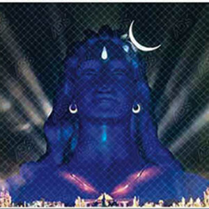 Adiyogi Shiva Night Illumination – Premium Sugar UV / Sparkle Texture Print