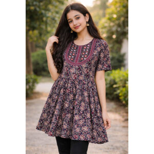 Azarkh Floral Embroidered Peplum Top