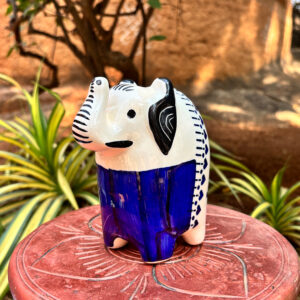 6-Inch Ceramic Elephant Piggy Bank – Hand-Painted Coin Saver