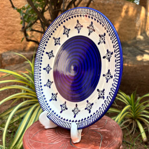 Decorative Ceramic Plate with Stand – 11 Inch Plate &amp 6 Inch Holder