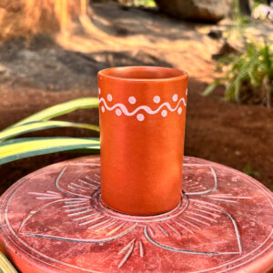 Handcrafted Terracotta Tumbler – 4.5-Inch Clay Drinking Glass
