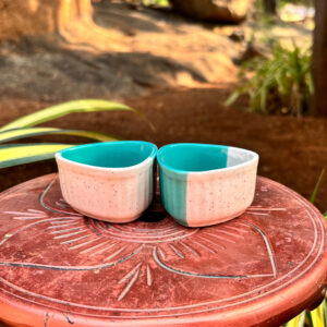 Mini Dual-Tone Ceramic Bowl – 2-Inch Decorative Serving Bowl