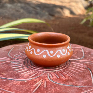 Traditional Terracotta Mini Bowl – 2-Inch Hand-Painted Clay Bowl