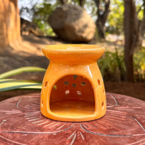 Ceramic Oil Burner & Wax Melt Warmer – 3.5-Inch Decorative Aroma Diffuser