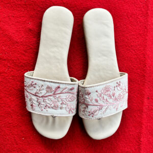 Handcrafted Embroidery Slippers – Traditional Floral Work Comfort Footwear