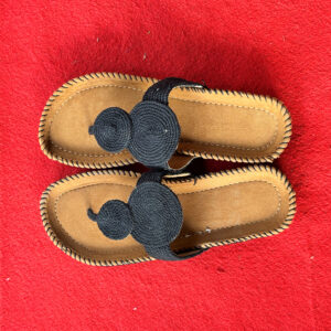 Handcrafted Natural Jute Slippers with Spiral Knot Design