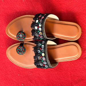 Mirror Handwork Kolapuri Sandals from Agra