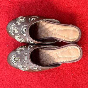 Handcrafted Camel Leather Flat Jutti (Without Heel)