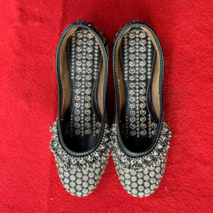 Black Payal Judi Embellished Ethnic Flats