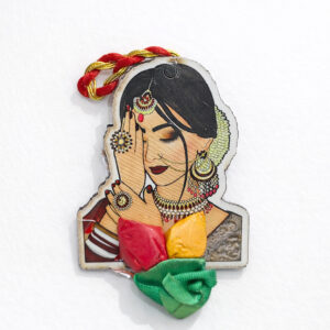 Lady theme kumkum & pasupu set 2inch approx (100 Pieces)