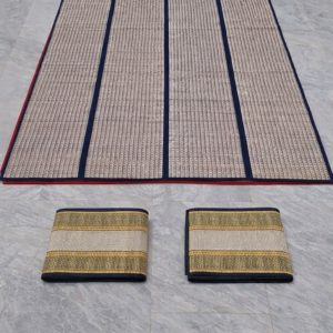 Madur Kathi (GI) Handwoven Folding Floor Mat – 6×7 Feet Natural Grass Mat