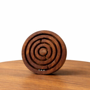 wooden labyrinth ball maze puzzle game. (6 inch )