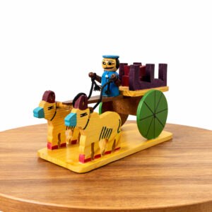 wooden bullock cart 5inch(h)    (3.5inch  , 8.5inch)