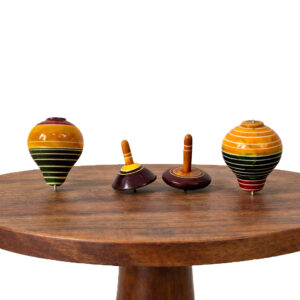 wooden spinning tops