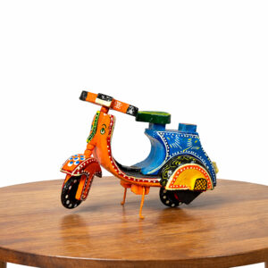 wooden collectible figurine of a scooter (5inch(h), 8inch)