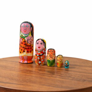 wooden Shiv Parivar (Lord Shiva Family)  6inch(h) , 4inch,3inch,2inch,1inch