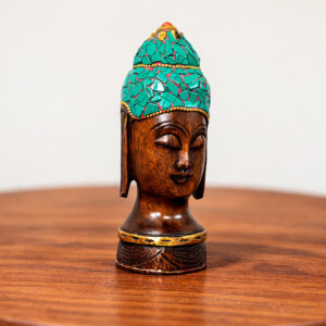 Kondapalli Wooden Buddha Head Showpiece – 6 Inch Height