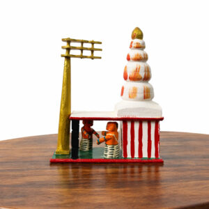 Kondapalli Wooden Temple Showpiece – 8 Inch Height (6 x 2.5 Inch Base)