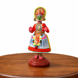 12 Inch Kathakali Wooden Doll – Handcrafted Traditional Kerala Art Figure