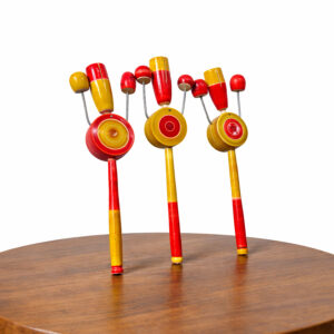 Handcrafted Wooden Clapper Rattle Toy (10inch)