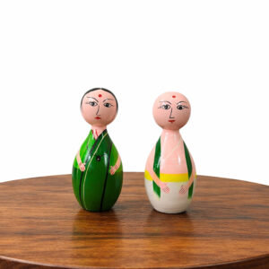 Handcrafted Wooden Couple Doll Set 5inch