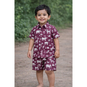 Kids Animal Print Cotton Co-ord Set – Stylish & Comfortable Outfit