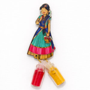 Traditional Lady Haldi Kumkuma Set (100 Pieces) 2inch approx