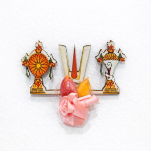 Namam sanku chakram theme pasupu & kumkuma set (100 Pieces) 2inch approx