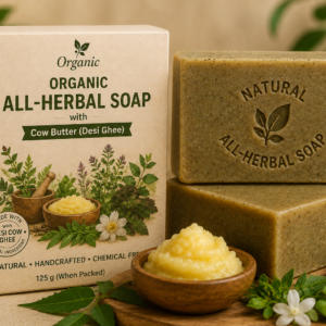 Organic All-Herbal Soap with Cow Butter (Desi Ghee) - 100g