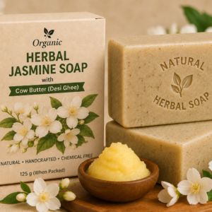 Herbal Jasmine Soap with Cow Butter (Desi Ghee) - 100g