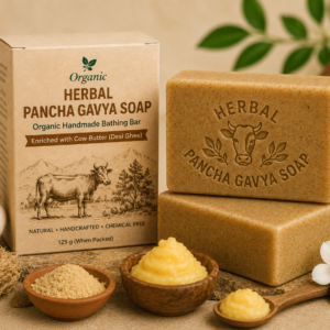 Herbal Pancha Gavya Soap – Organic Handmade Bathing Bar - 100g