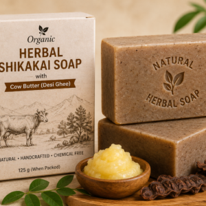 Organic Herbal Shikakai Soap with Cow Butter (Desi Ghee) - 100g